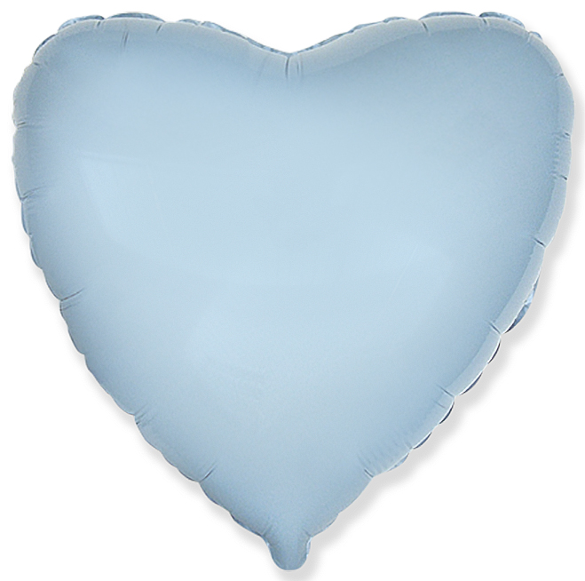Картинка Шар (18''/46 см) Сердце, Голубой, 1 шт. от магазина GelShariki