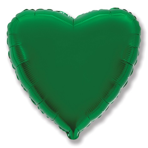 Картинка Шар (18''/46 см) Сердце, Зеленый, 1 шт. от магазина GelShariki