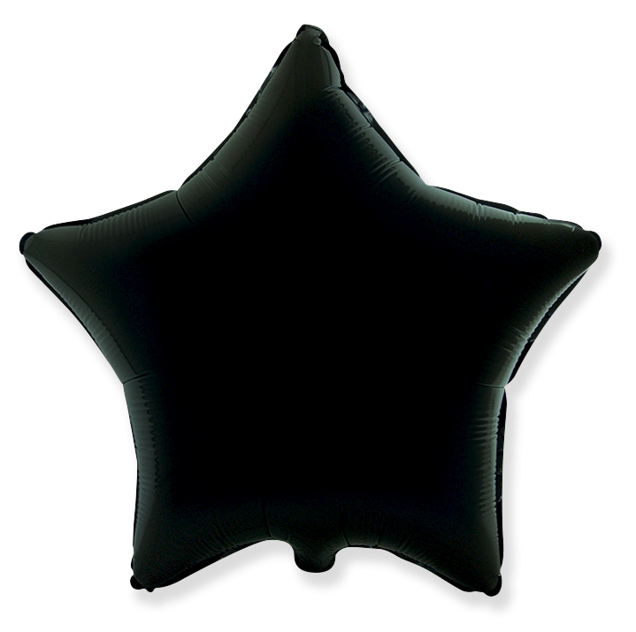 Картинка Шар (18''/46 см) Звезда, Черный, 1 шт. от магазина GelShariki
