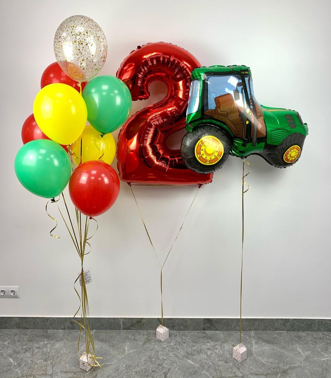 Картинка Набор шаров «Зеленый трактор» от магазина GelShariki
