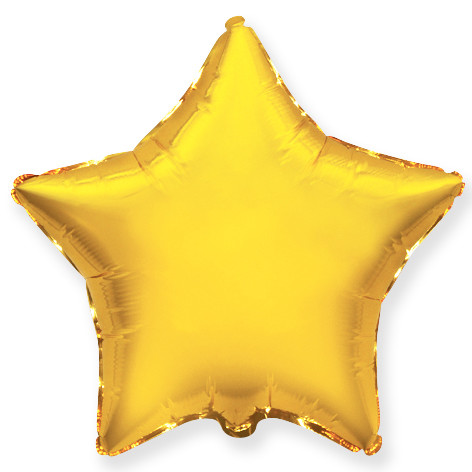 Картинка Шар (18''/46 см) Звезда, Золото, 1 шт. от магазина GelShariki