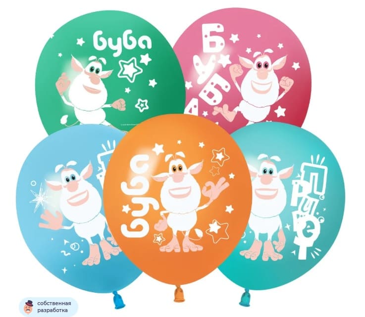 Картинка Шар (12''/30 см) Буба, Ассорти, пастель от магазина GelShariki