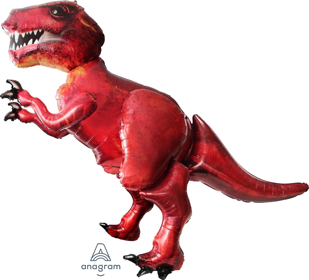 Картинка Шар (68''/173 см) Ходячая Фигура, Динозавр, Красный, 1 шт. в упак. от магазина GelShariki
