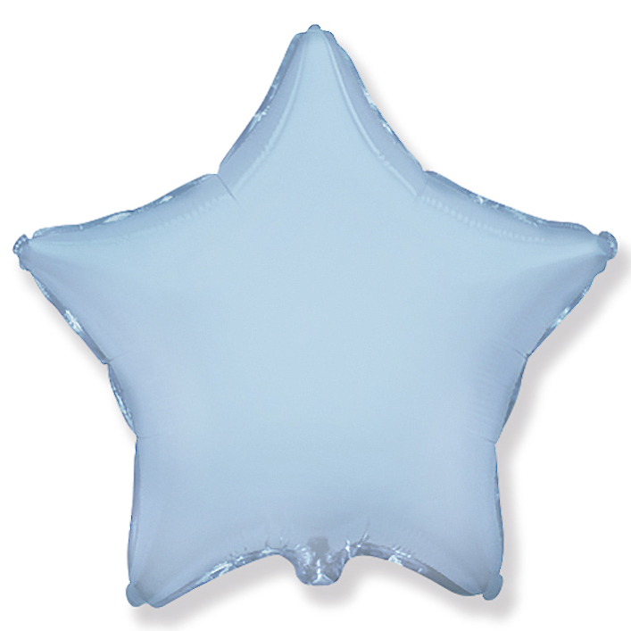 Картинка Шар (18''/46 см) Звезда, Голубой, 1 шт. от магазина GelShariki